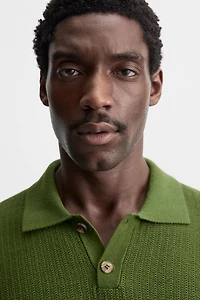 TEXTURED KNIT POLO SHIRT