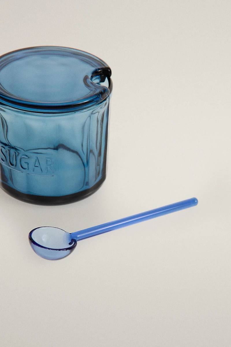 GLASS SUGAR BOWL