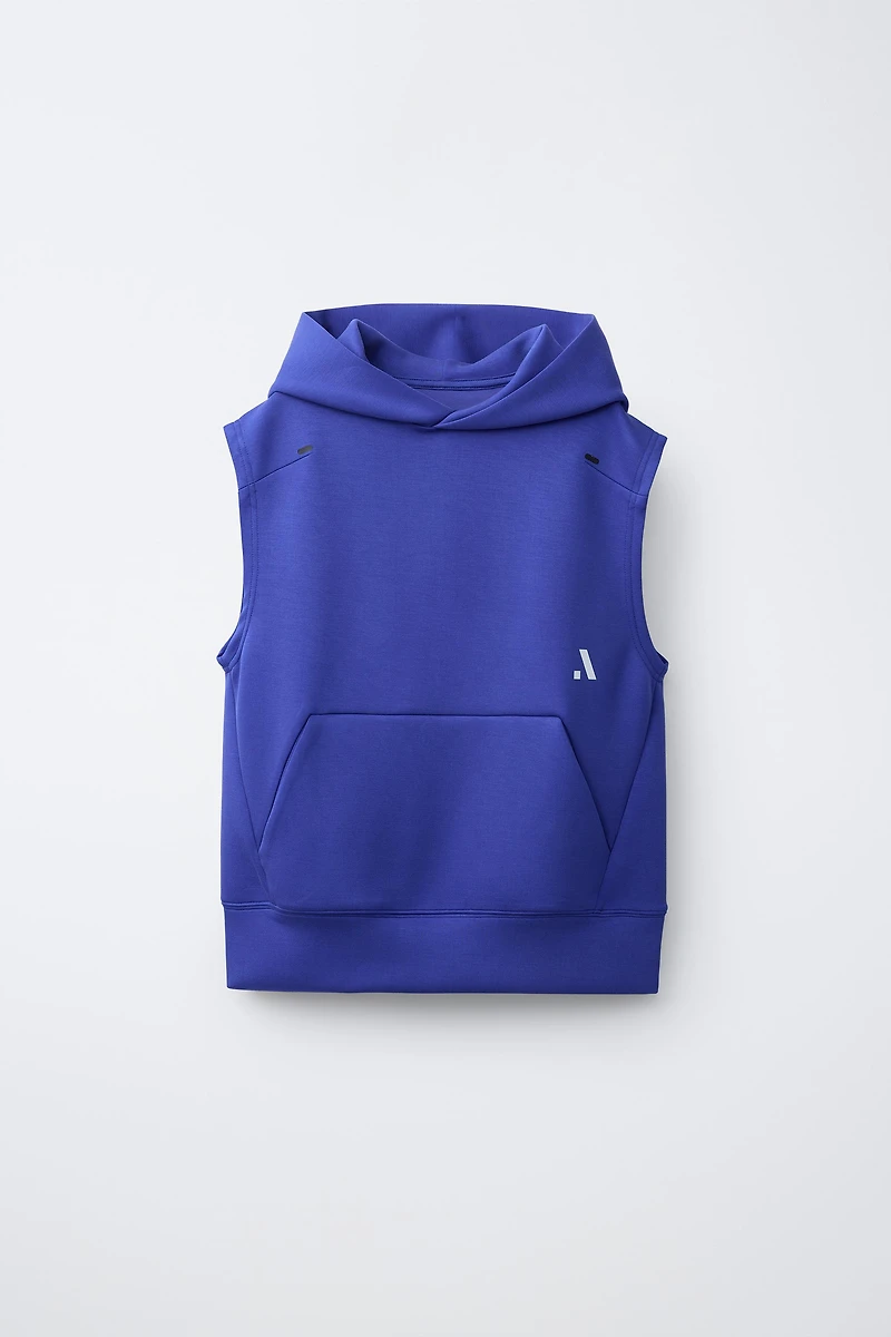 SPORTY LOGO HOODED VEST
