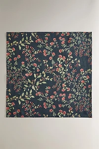 LOT DE SERVIETTES DE TABLE COTON LIN FLEURI NOËL (LOT DE 2)