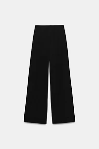 PANTALON DROIT EN CRÊPE À OUVERTURES