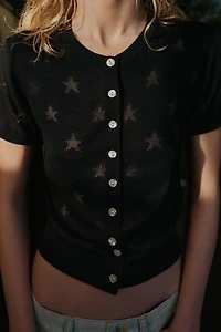 STAR SHORT SLEEVE CARDIGAN