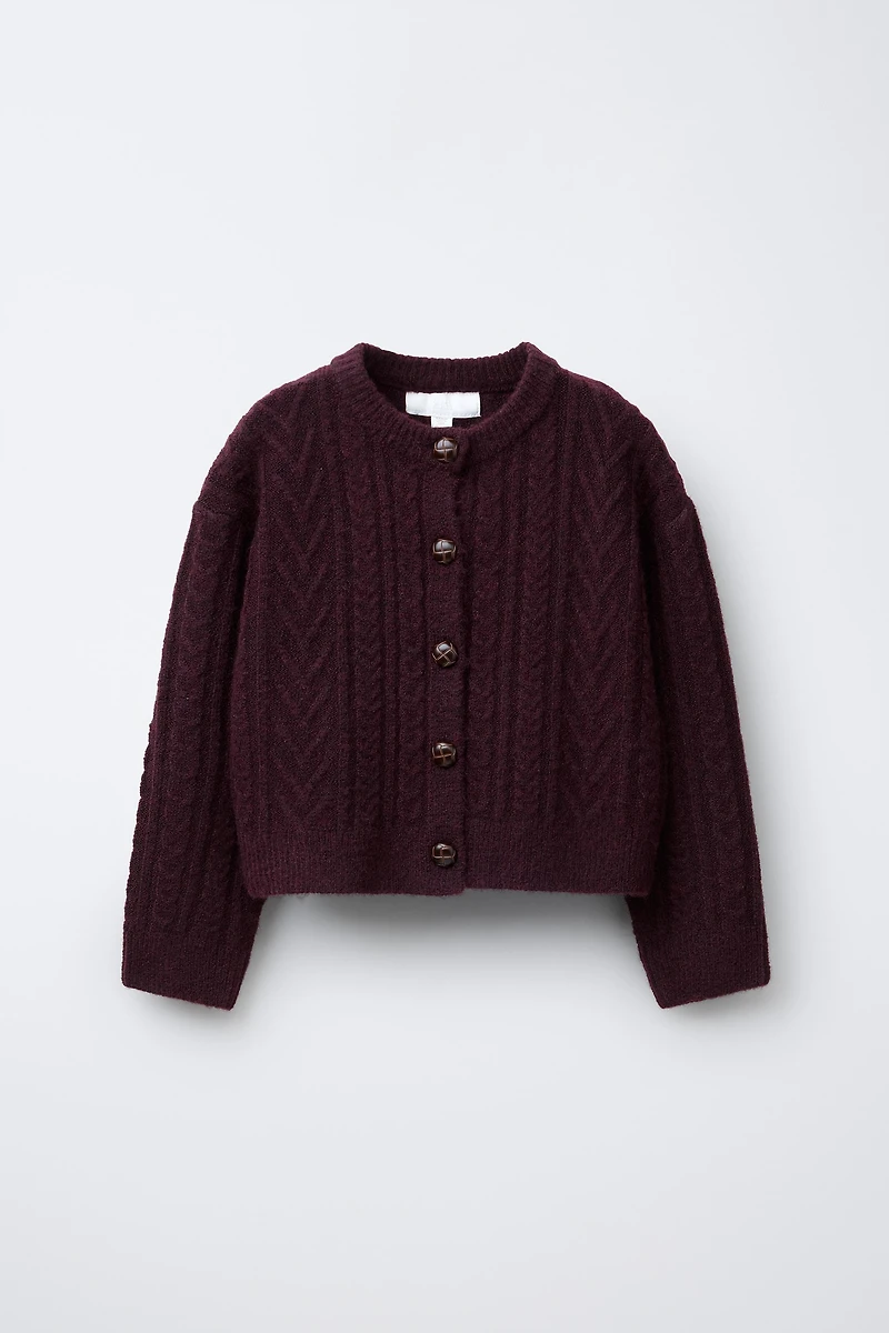 GILET EN MAILLE À TORSADES