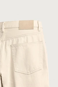 Contrast Cuff Straight Fit Jeans