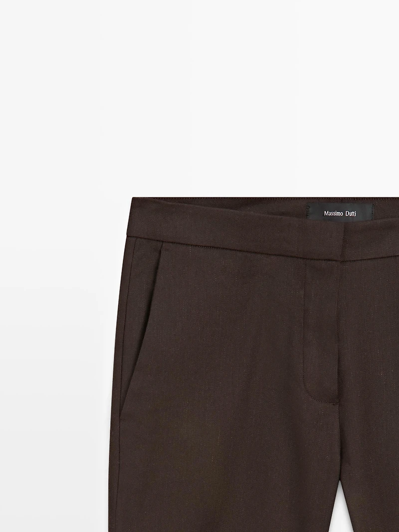 Linen quick-flare pants
