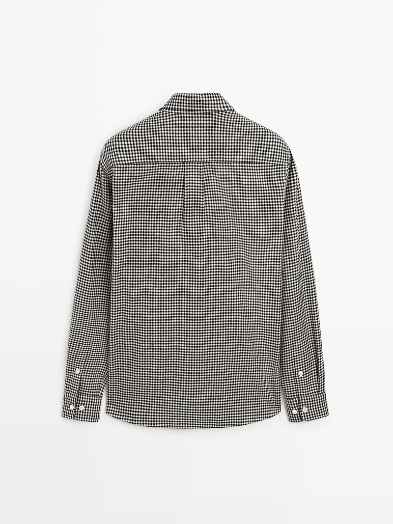 Chemise à carreaux 100 % coton