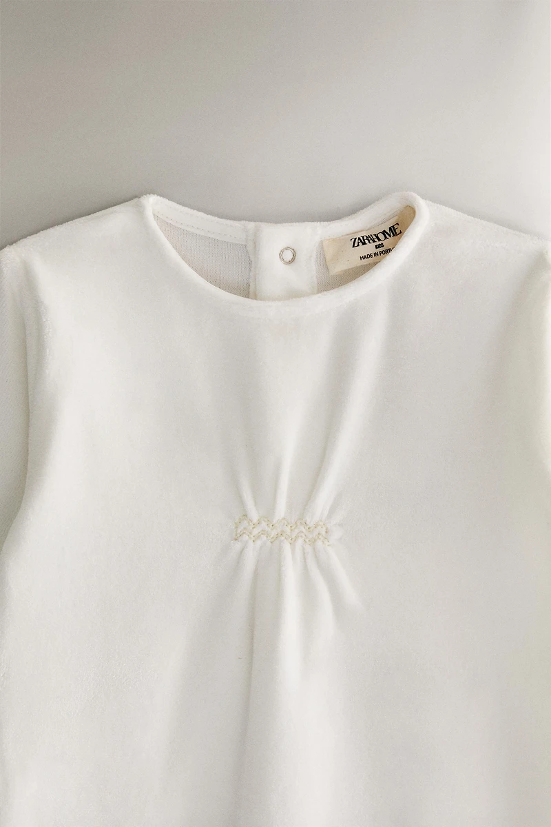 VELOUR BABY ROMPER