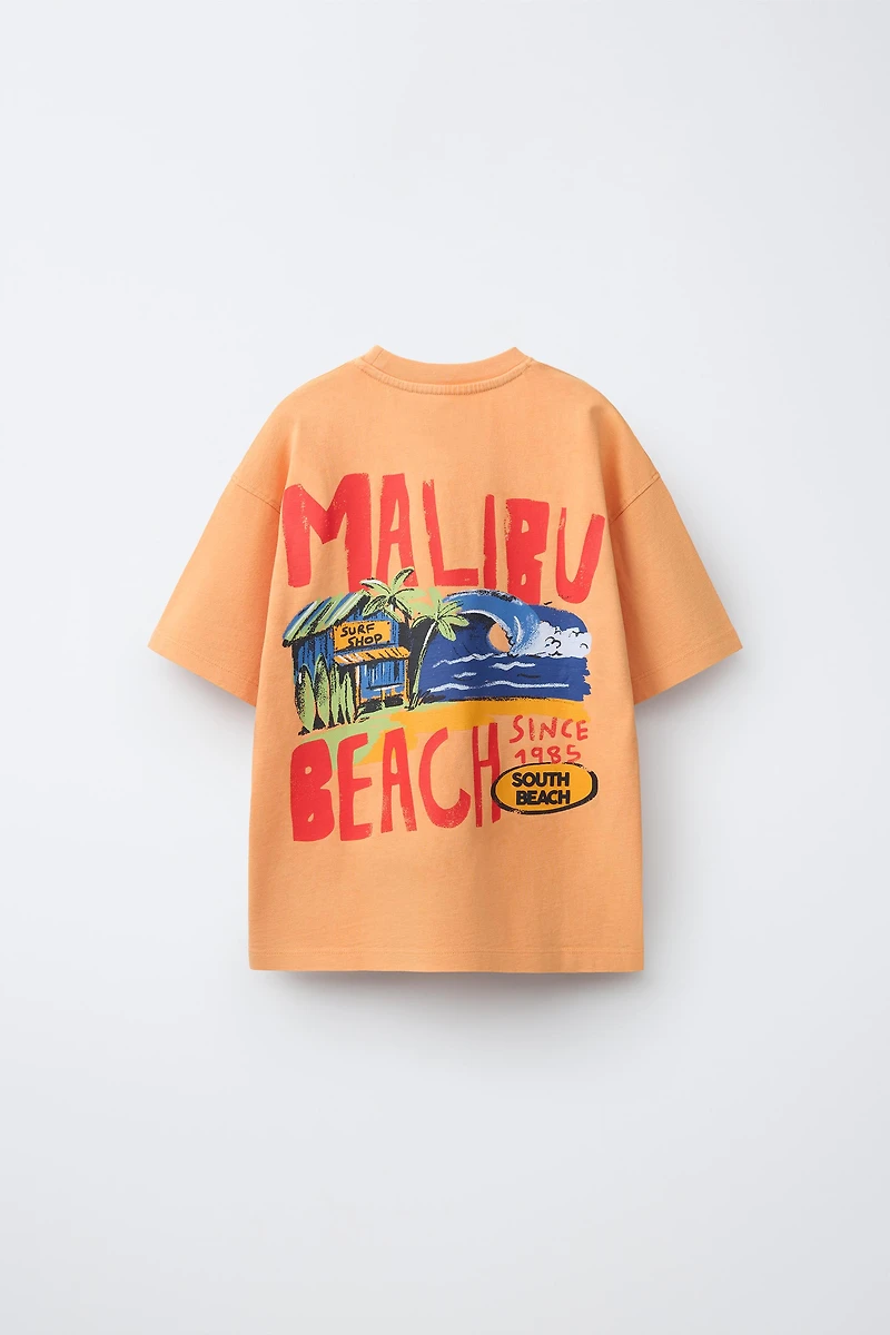 BEACH PRINT T-SHIRT