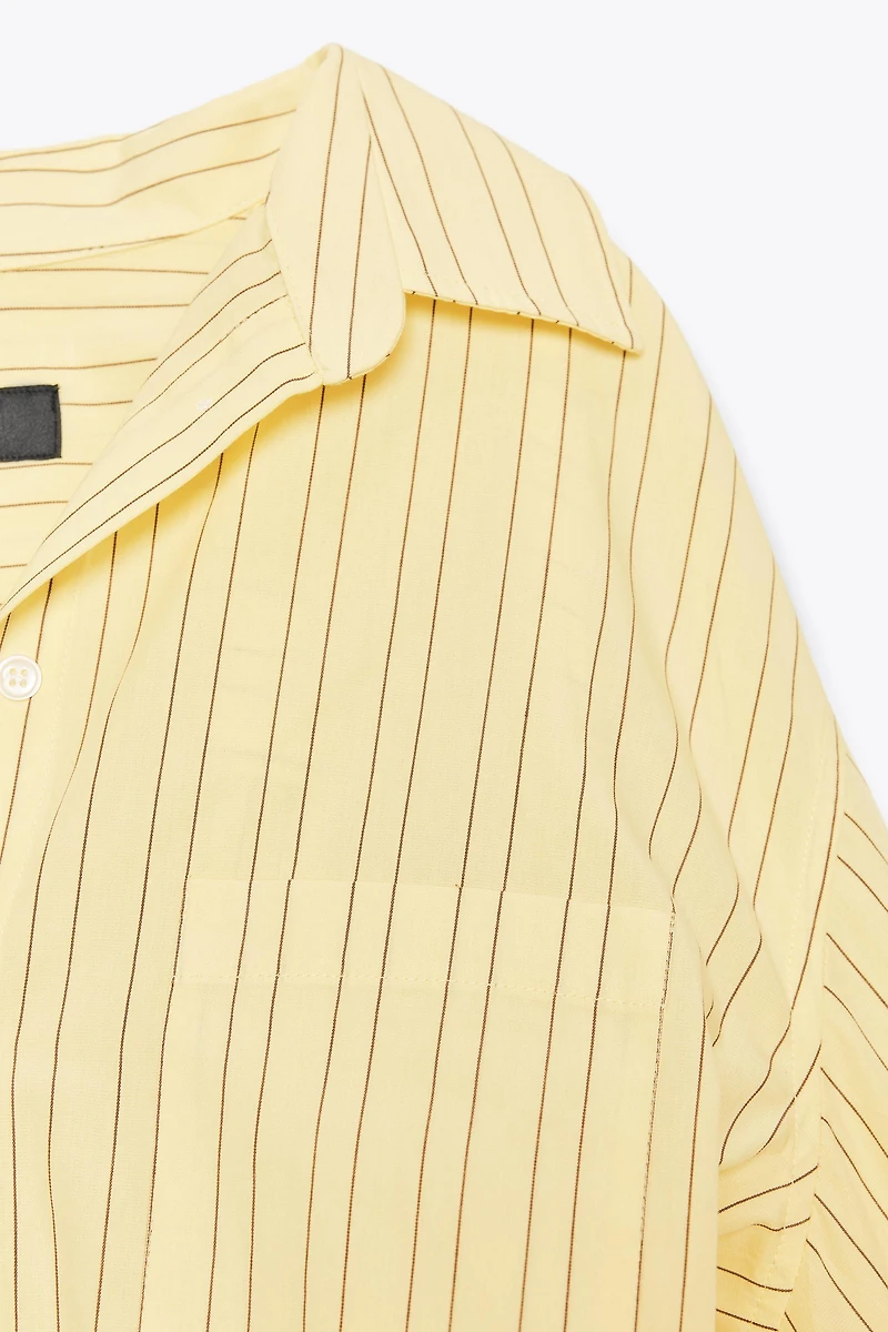 STRIPED OVERSIZED POPLIN SHIRT
