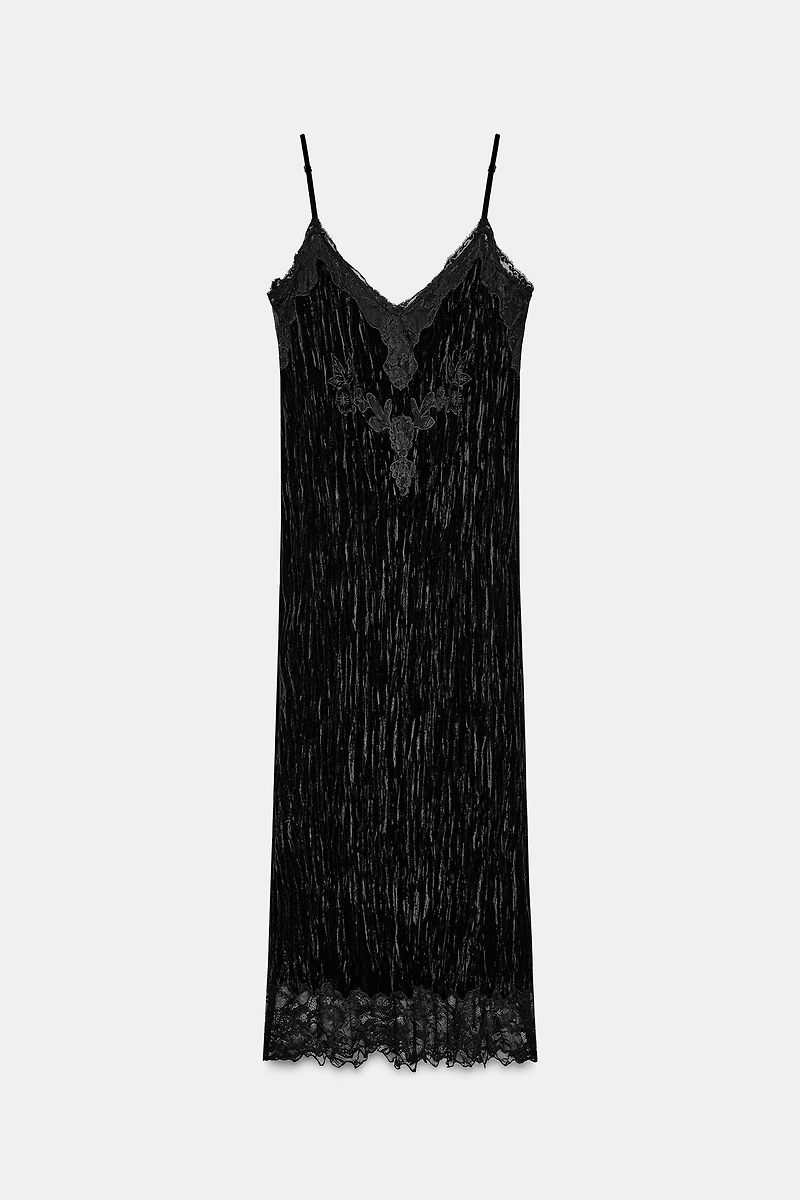 VELVET SLIP DRESS ZW COLLECTION