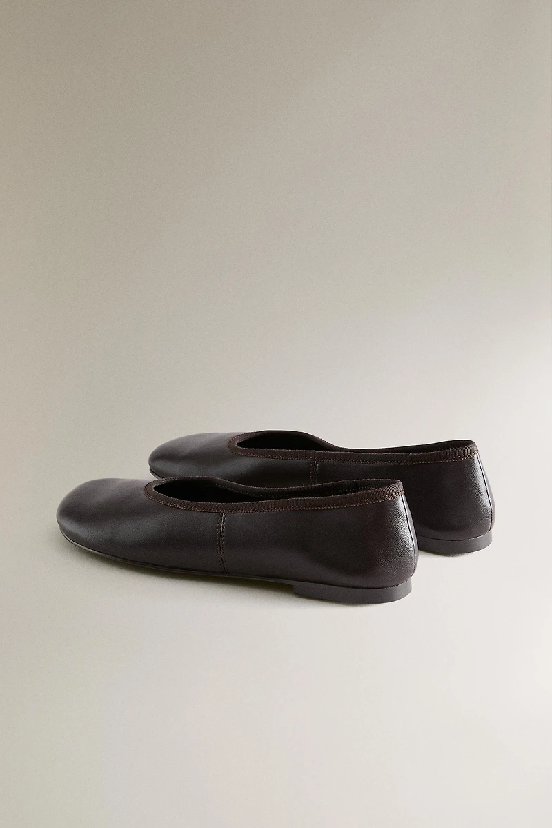 BALLERINES FLEXIBLES EN CUIR