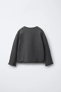 RIBBED HEART T-SHIRT