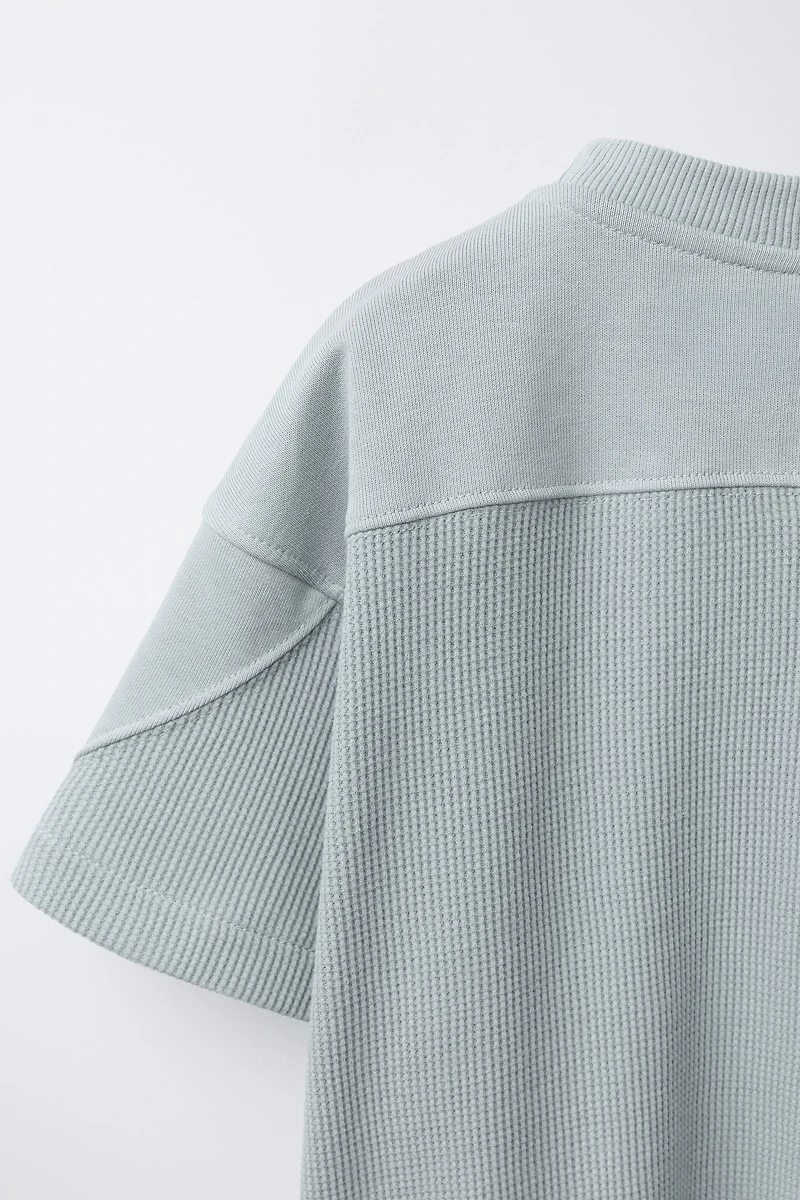 WAFFLE T-SHIRT AND BERMUDA SET