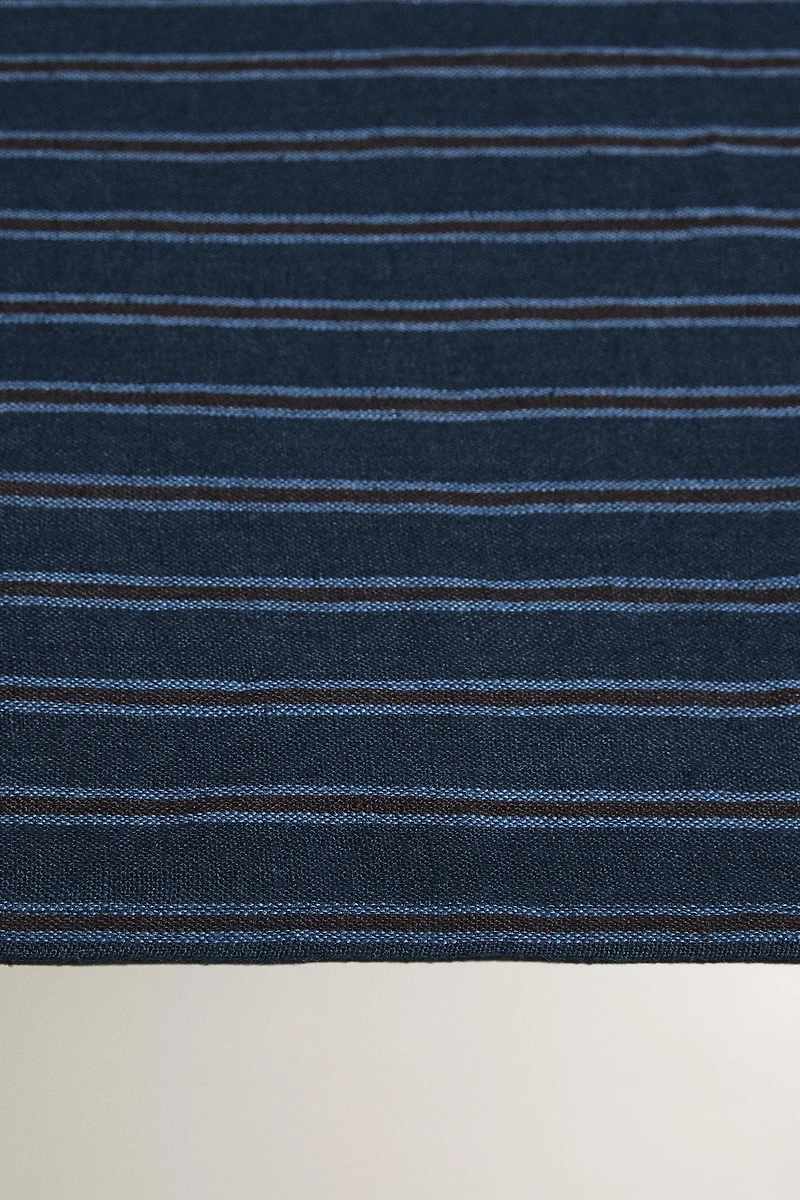 STRIPED AND FLORAL PAREO BEACH TOWEL