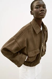 FAUX SUEDE JACKET