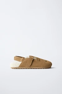 ANIMAL PRINT LEATHER CLOGS