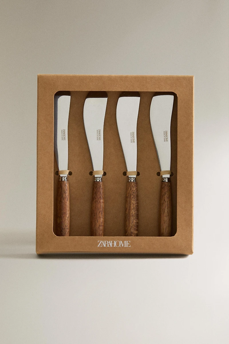PACK OF WOODEN BUTTER KNIVES (PACK OF 4)