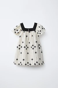 EMBROIDERED FLORAL DRESS