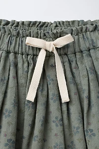 TEXTURED FLORAL SKORT