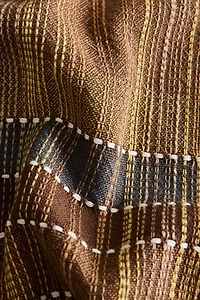 PLAID COTON RAYURES FRANGES