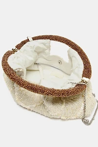 APPLIQUE CLUTCH BAG