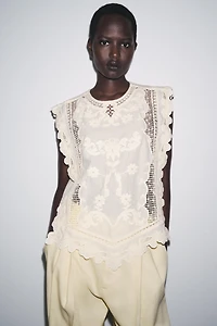 ZW COLLECTION RUFFLED CHEST SHIRT