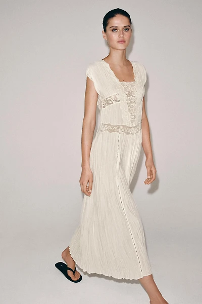 PLEATED LACE DRESS ZW COLLECTION