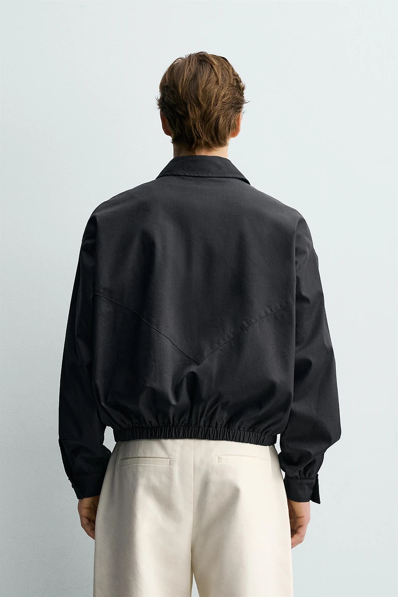 CROPPED COTTON - CUPRO JACKET
