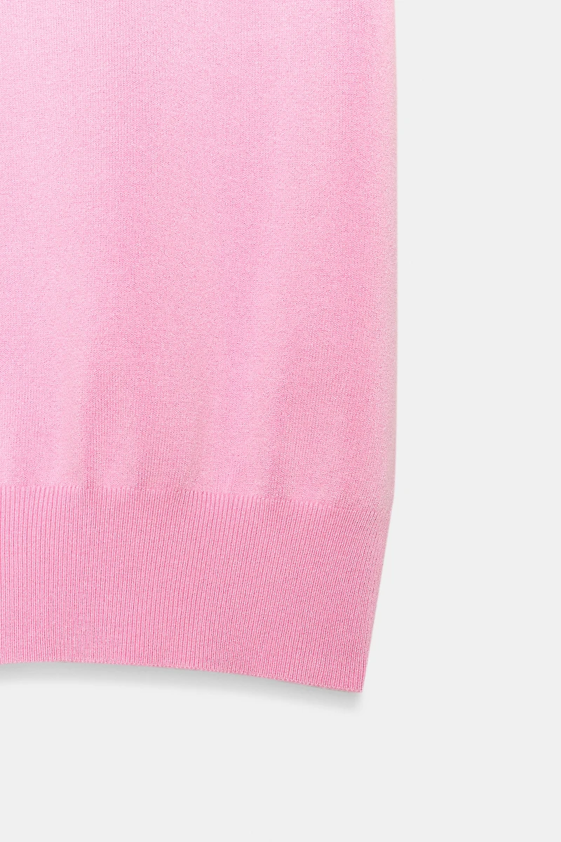 SHORT SLEEVE BASIC KNIT JUMPER
