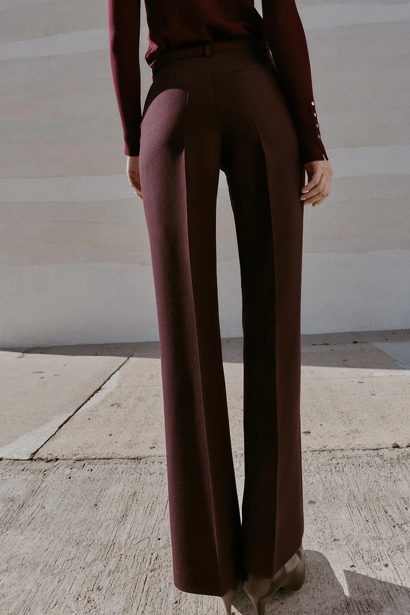 PANTALON DROIT TAILLE HAUTE