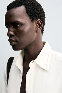 EMBROIDERED COTTON - LINEN SHIRT