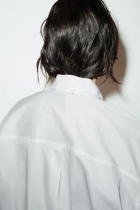 CHEMISE EN POPELINE AVEC CRAVATE