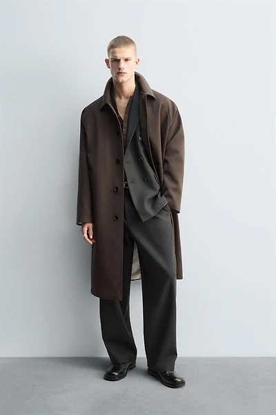 LONG WOOL BLEND TRENCH COAT LIMITED EDITION