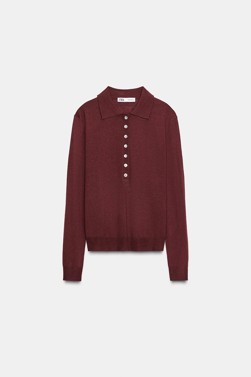 PLAIN KNIT POLO SHIRT