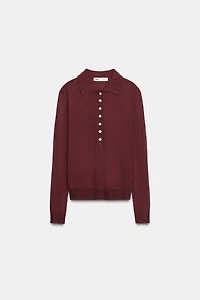 PLAIN KNIT POLO SHIRT