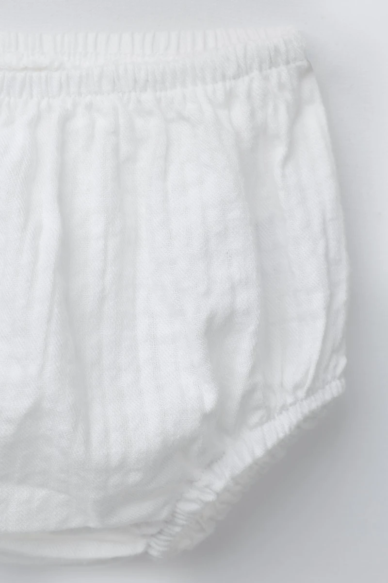 RUSTIC EMBROIDERED FLORAL DRESS AND PANTIES