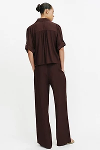 FLOWY SHORT SLEEVE SHIRT