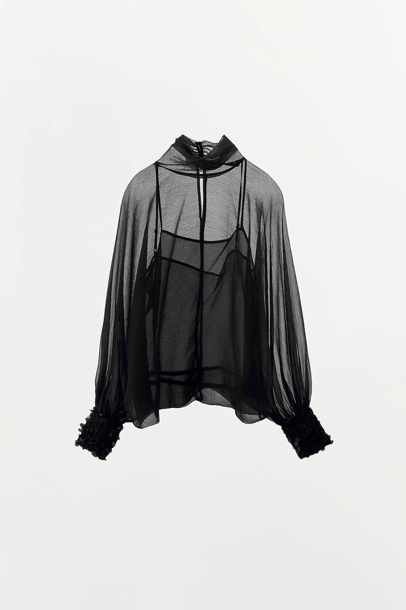 BLOUSE SEMI-TRANSPARENTE ZW COLLECTION