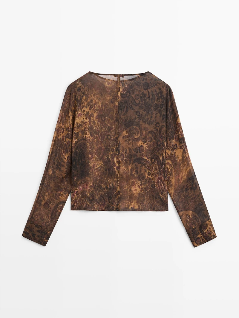 Flowing printed blouse