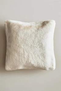 FAUX FUR THROW PILLOW COVER