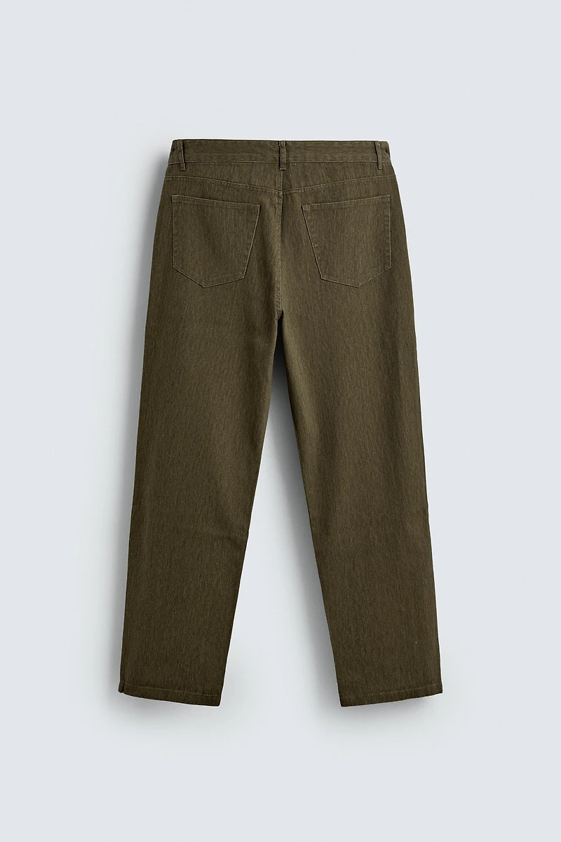 TEXTURED COTTON PANTS