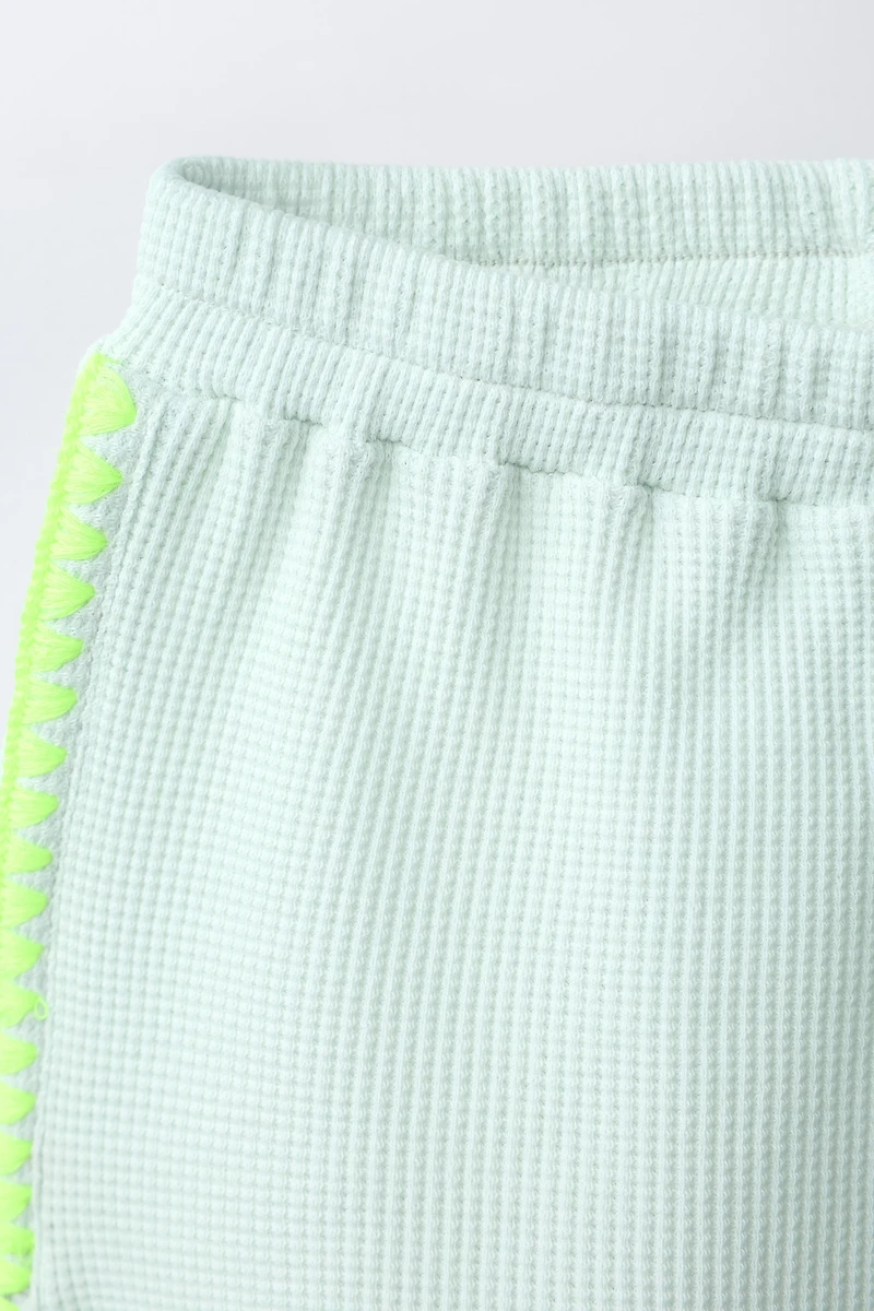 SHORT WAFFLE CONTRASTE FLUO