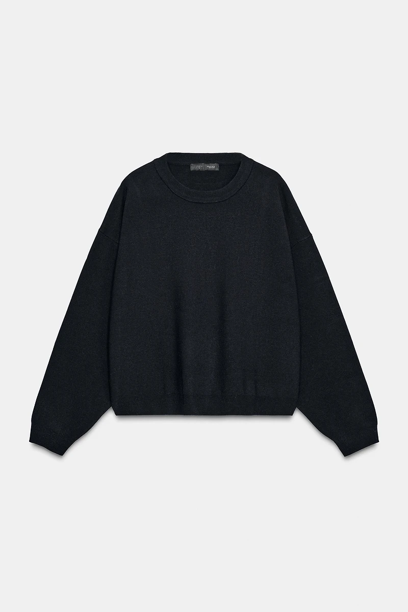 PLAIN KNIT SWEATSHIRT