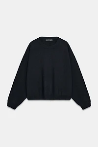 PLAIN KNIT SWEATSHIRT