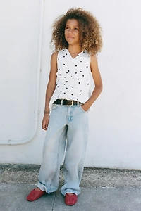 CONTRAST TIE T-SHIRT