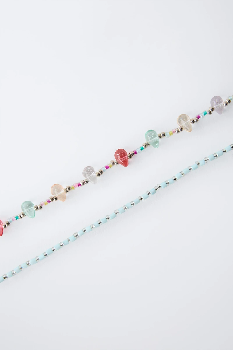 TWO-PACK OF BEADED NECKLACES