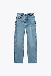 JEAN Z.09 DROIT CHEVILLE TAILLE HAUTE CEINTURE CROISÉE