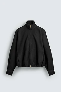 BOXY FIT COTTON BOMBER JACKET