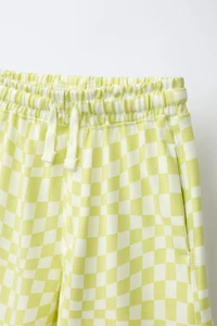 CHECKERBOARD T-SHIRT AND BERMUDA SET