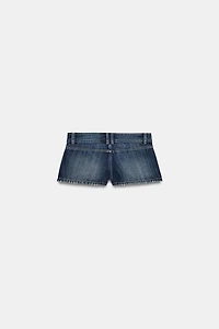 SHORT MINI EN DENIM TRF TAILLE BASSE